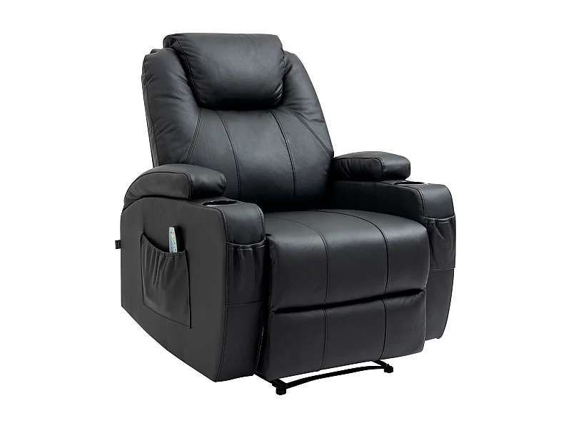 Fauteuil - Véritable cuir - Noir - Galena