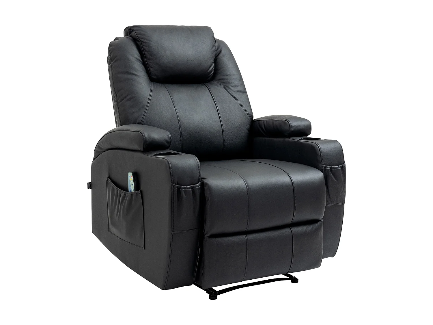 Fauteuil - Véritable cuir - Noir - Galena