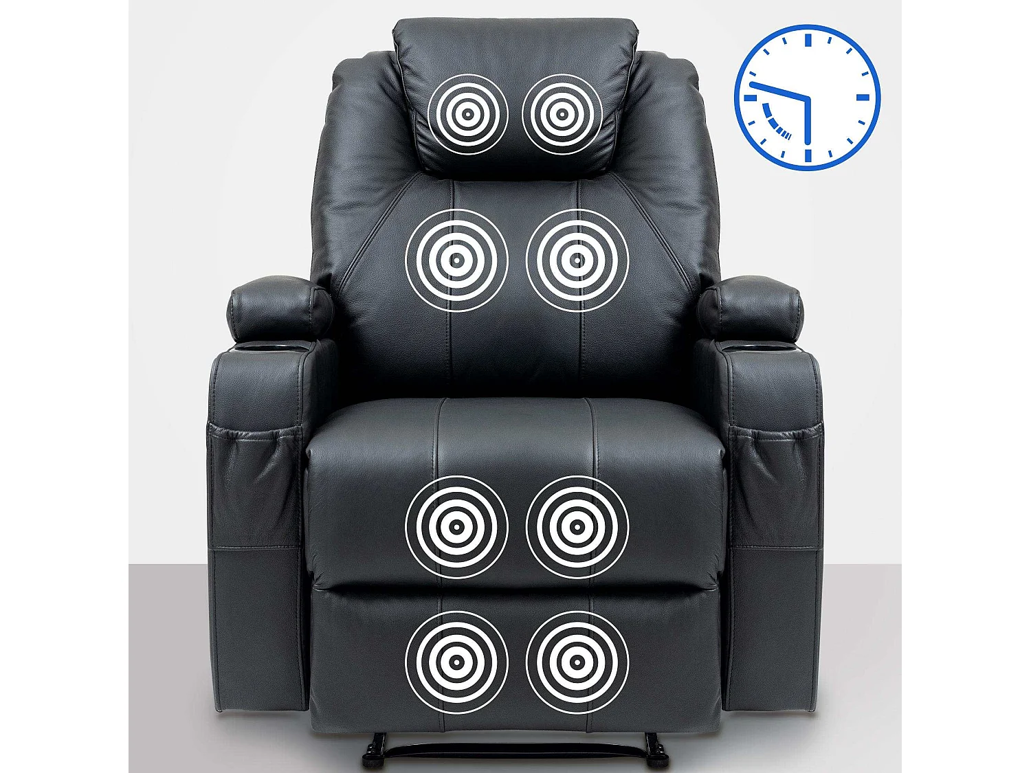 Fauteuil - Véritable cuir - Noir - Galena