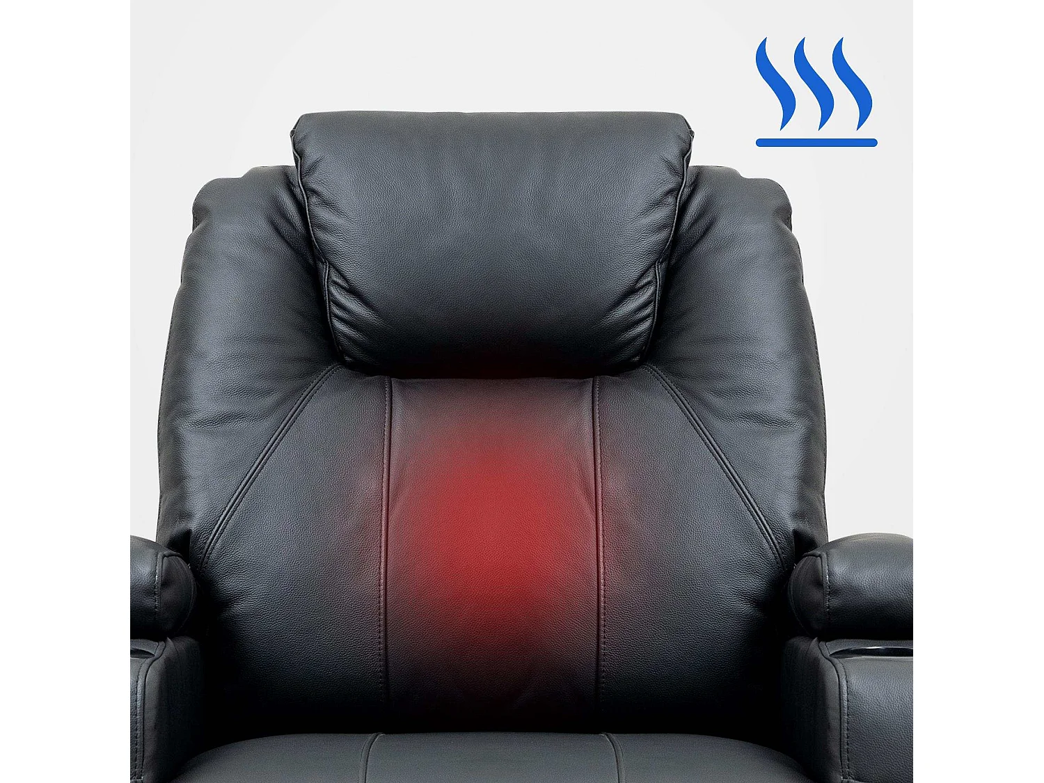 Fauteuil - Véritable cuir - Noir - Galena