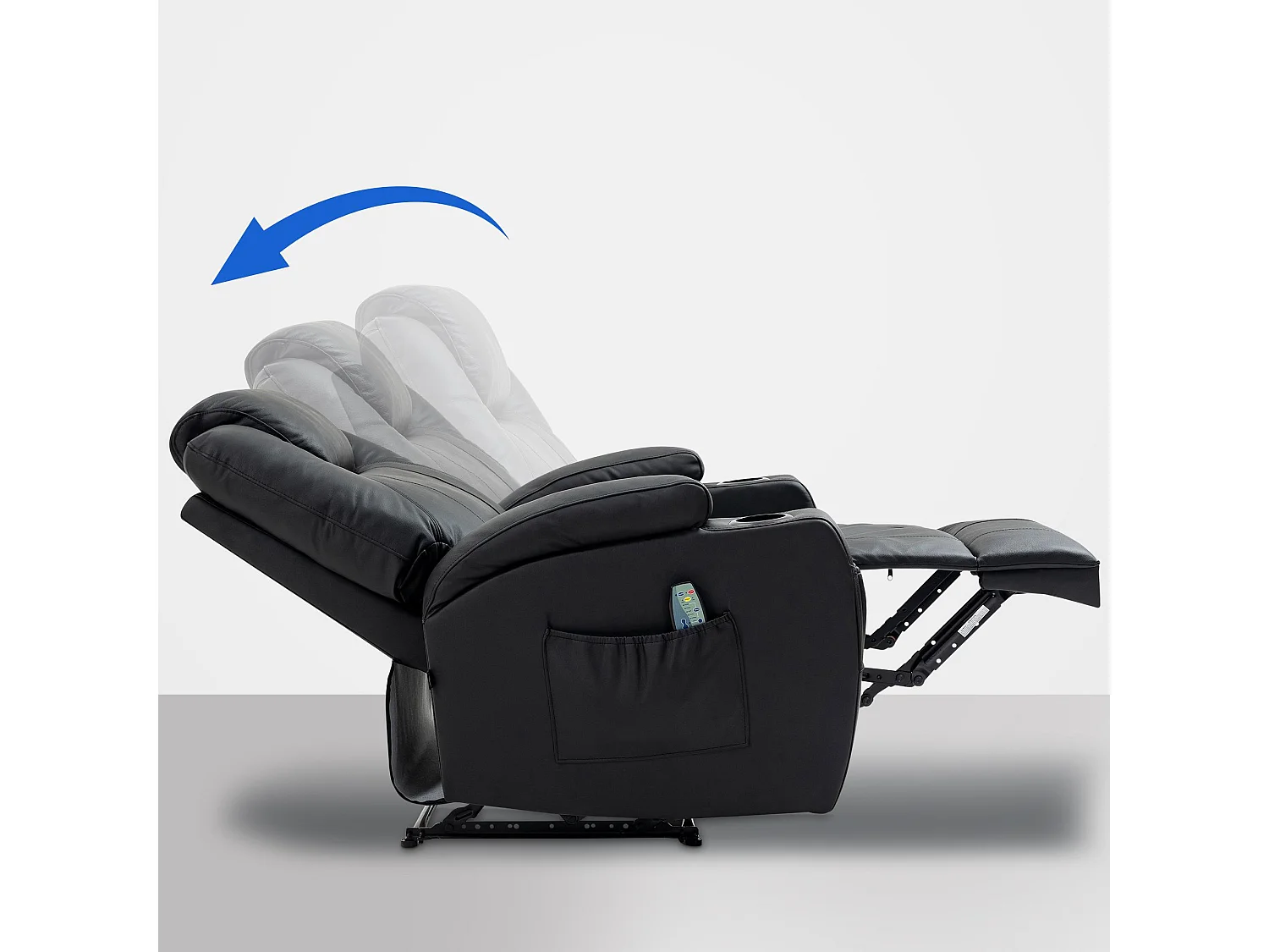 Fauteuil - Véritable cuir - Noir - Galena