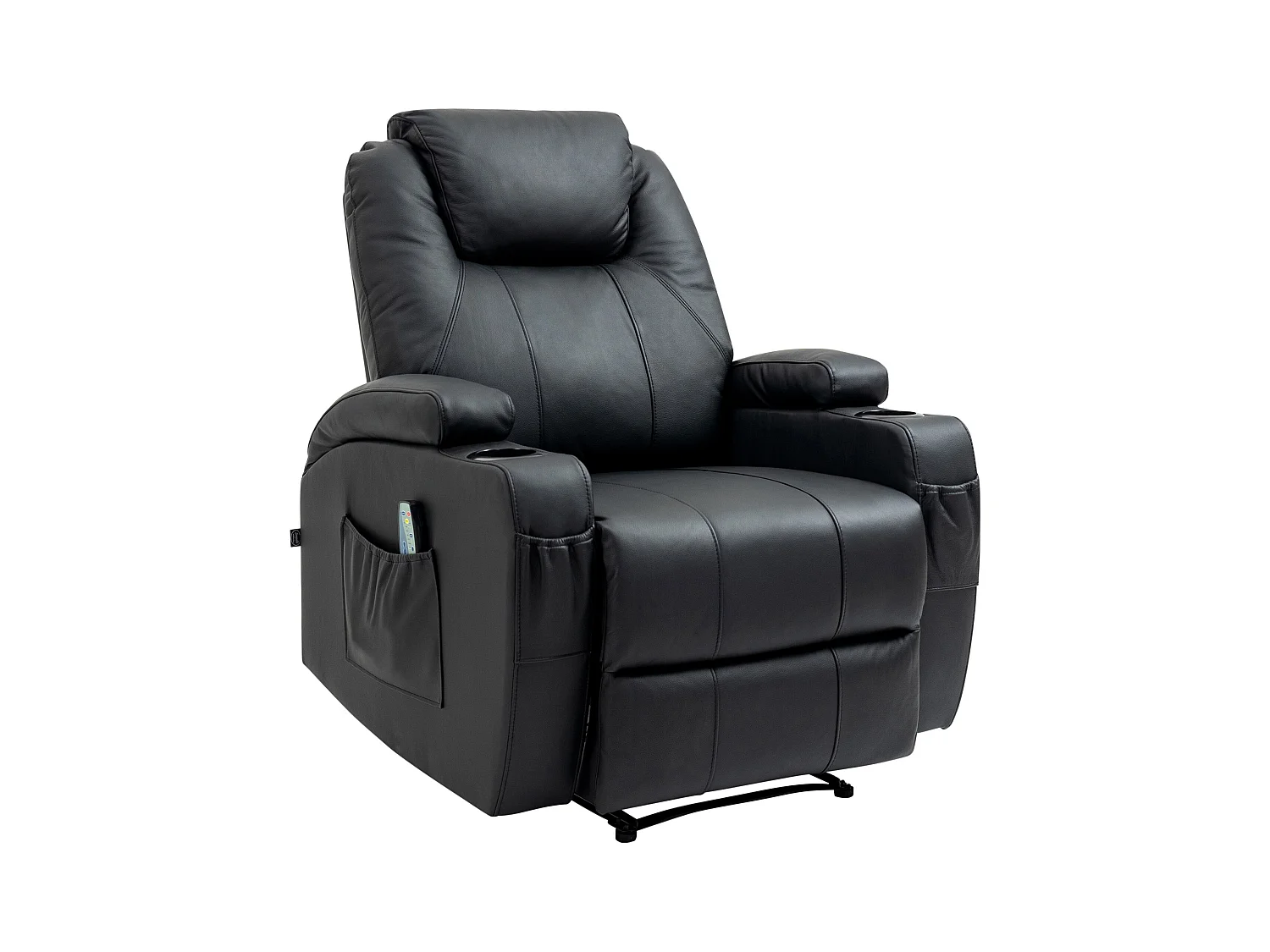 Fauteuil - Véritable cuir - Noir - Galena