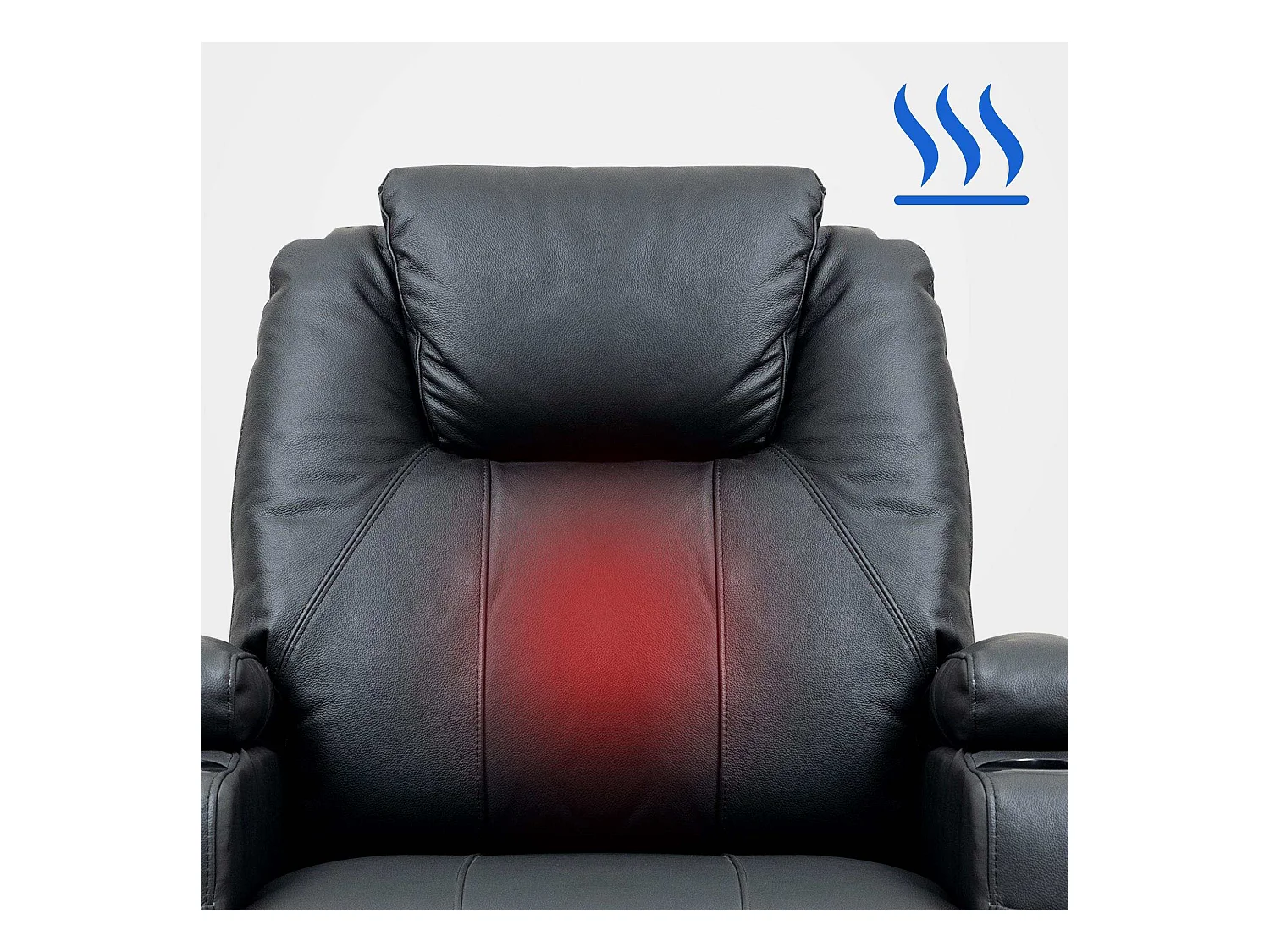 Fauteuil - Véritable cuir - Noir - Galena