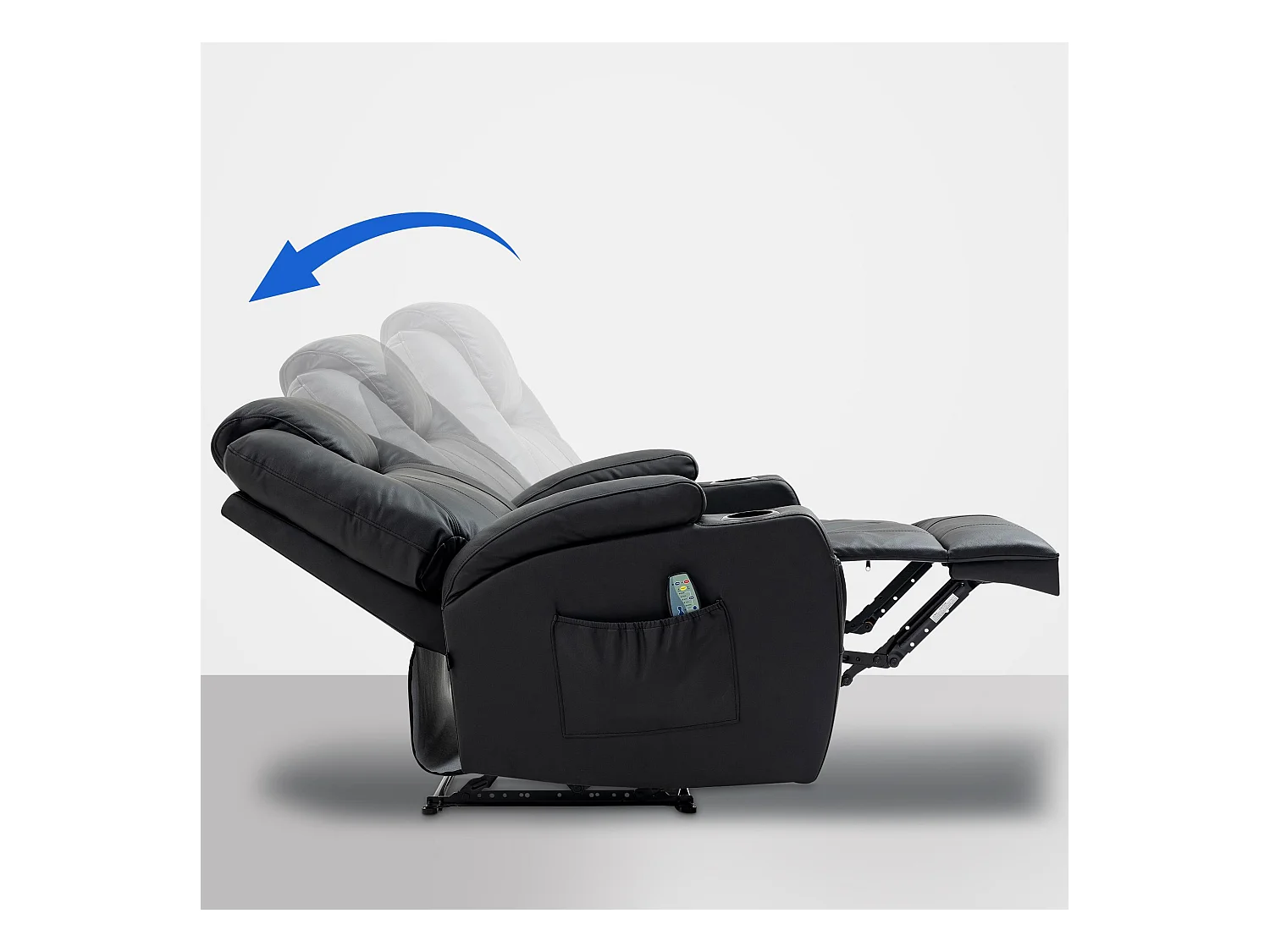 Fauteuil - Véritable cuir - Noir - Galena