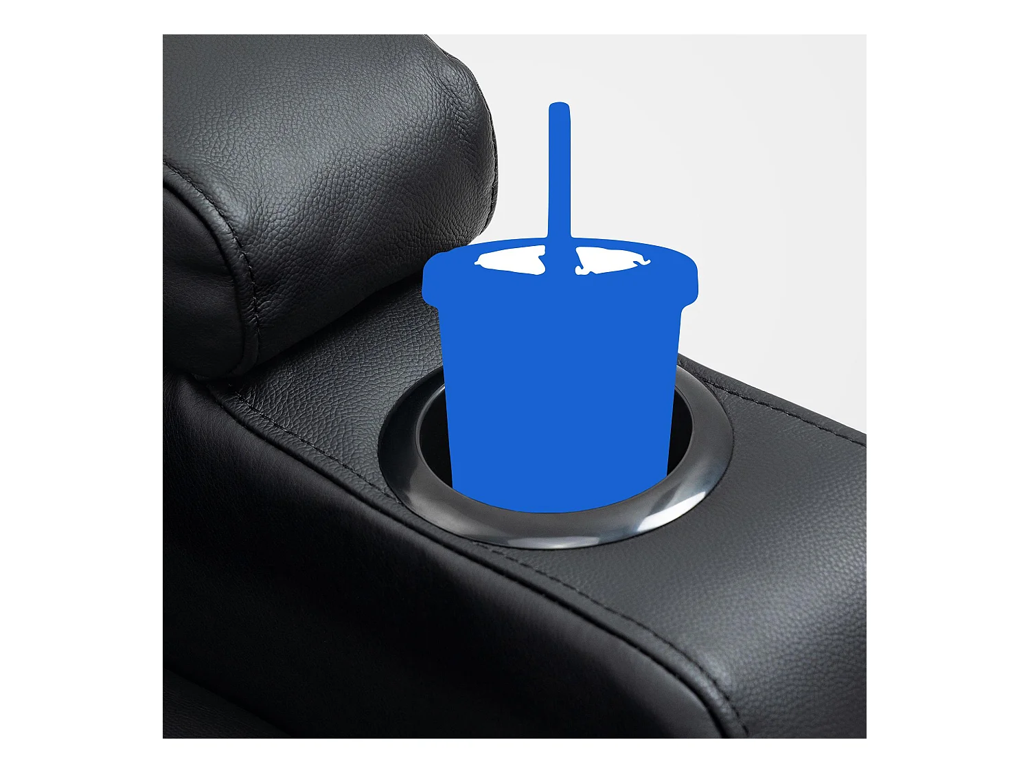 Fauteuil - Véritable cuir - Noir - Galena