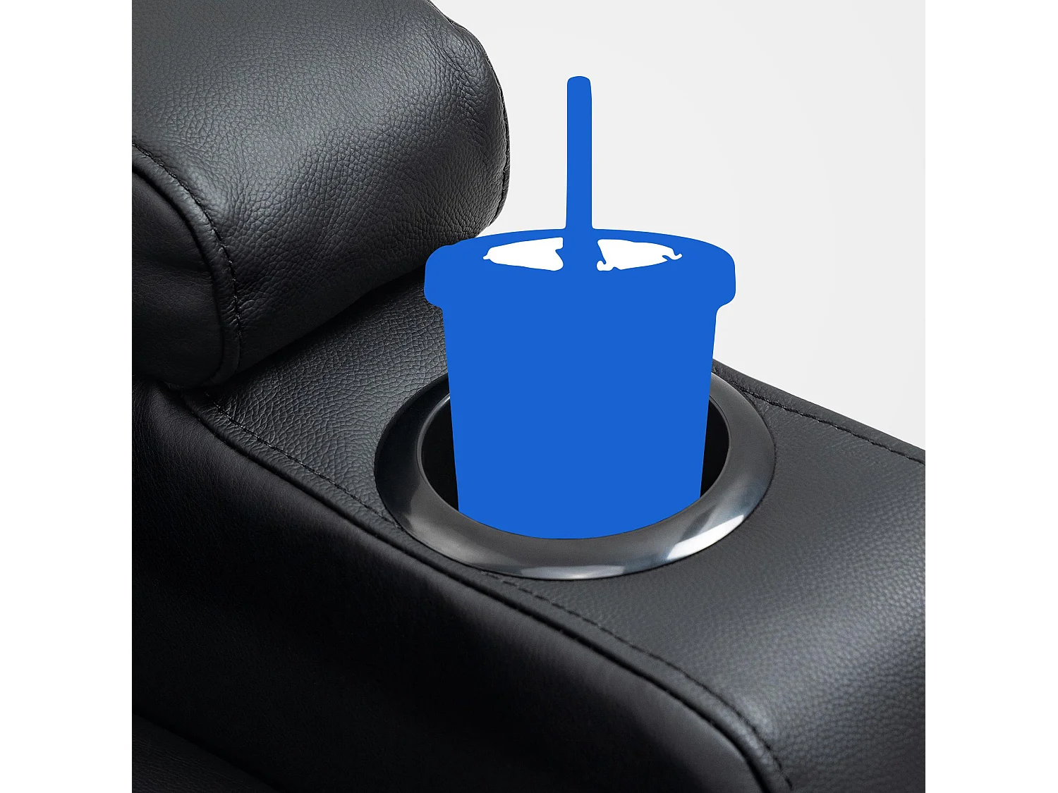 Fauteuil - Véritable cuir - Noir - Galena