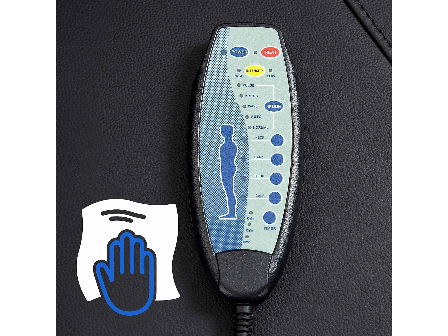 Fauteuil - Véritable cuir - Noir - Galena