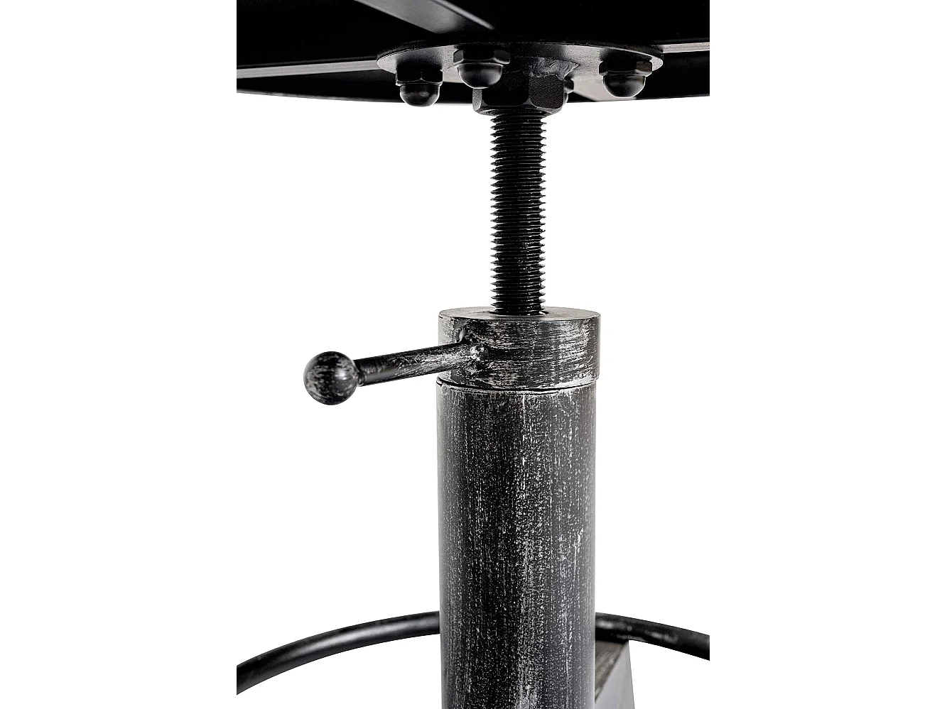 Tabouret - Similicuir & Noir - Argent antique - Destin