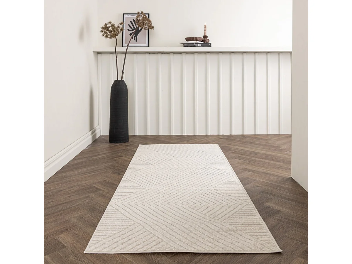 Tapis Design "Aron Solar" 80x200cm Naturel