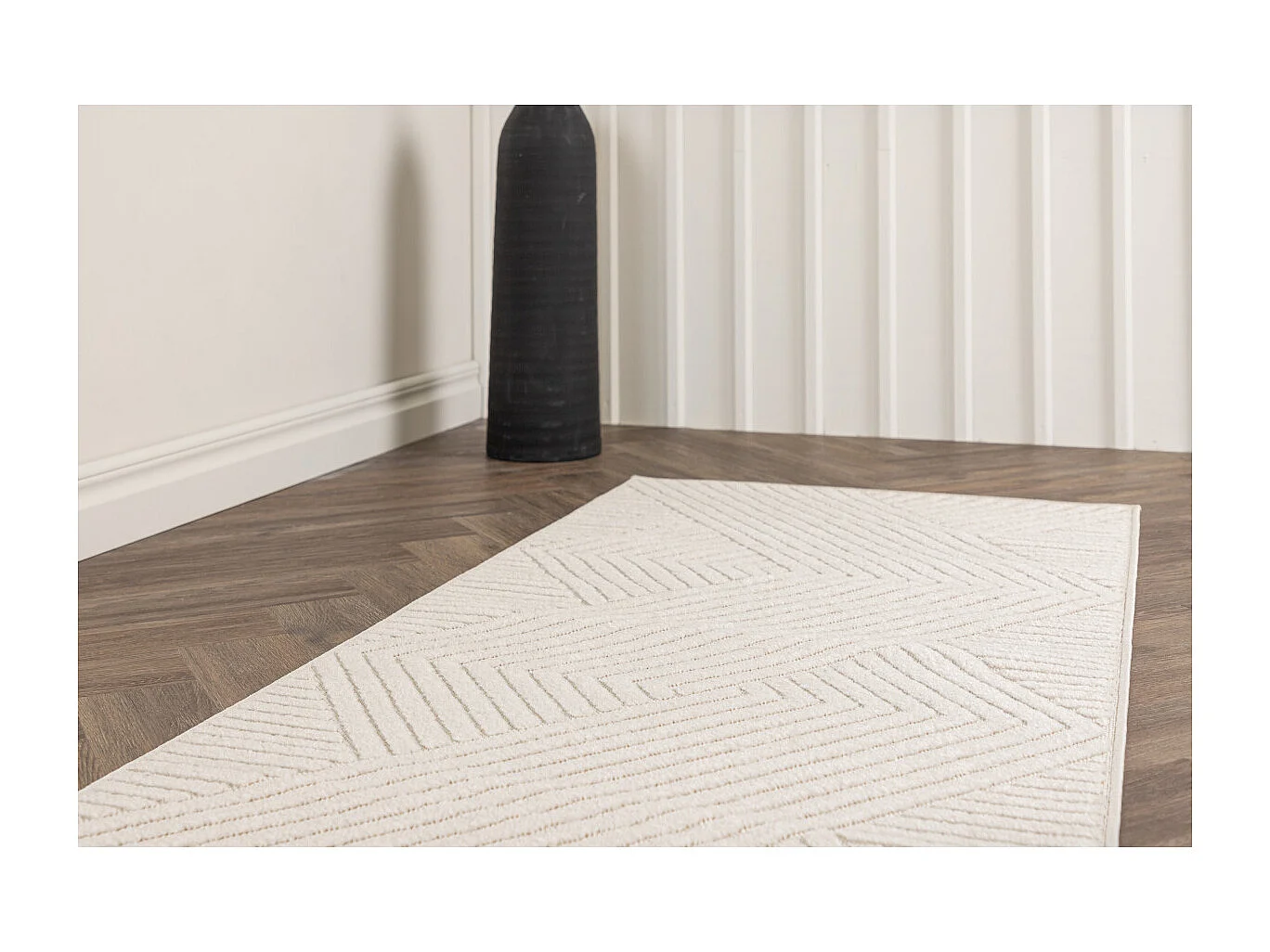 Tapis Design "Aron Solar" 80x200cm Naturel
