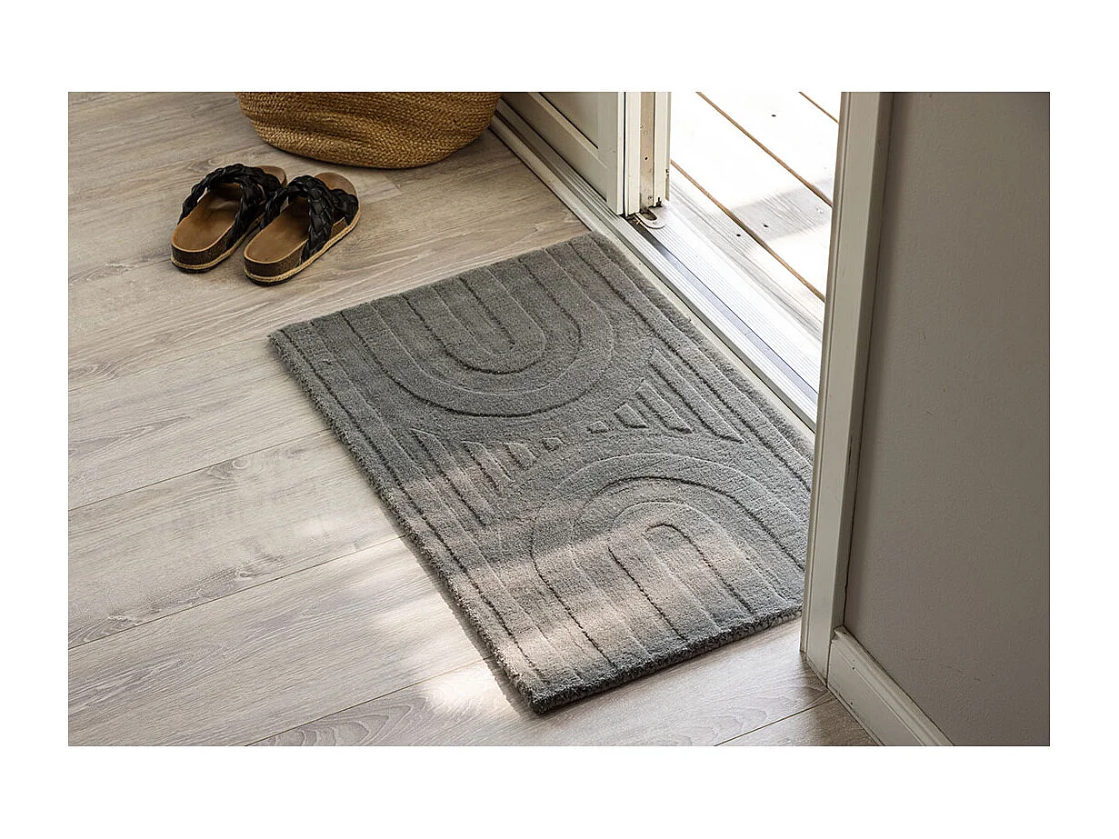 Tapis Déco "Nora" 50x80cm Argent