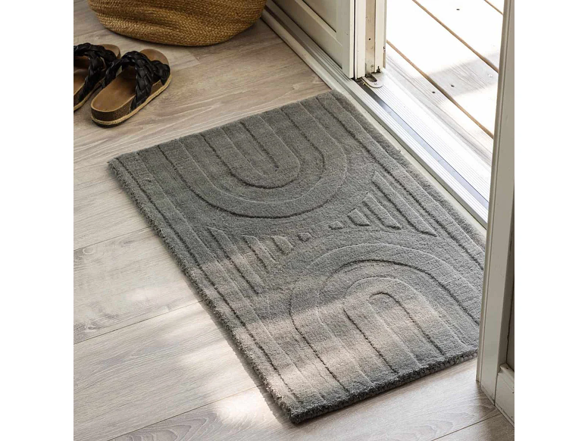 Tapis Déco "Nora" 50x80cm Argent