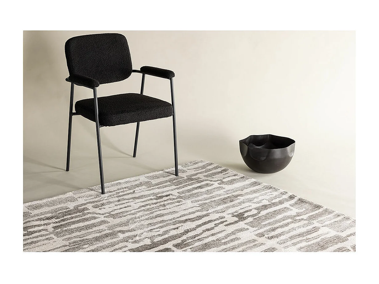 Milos vloerkleed 290x200cm grijs.