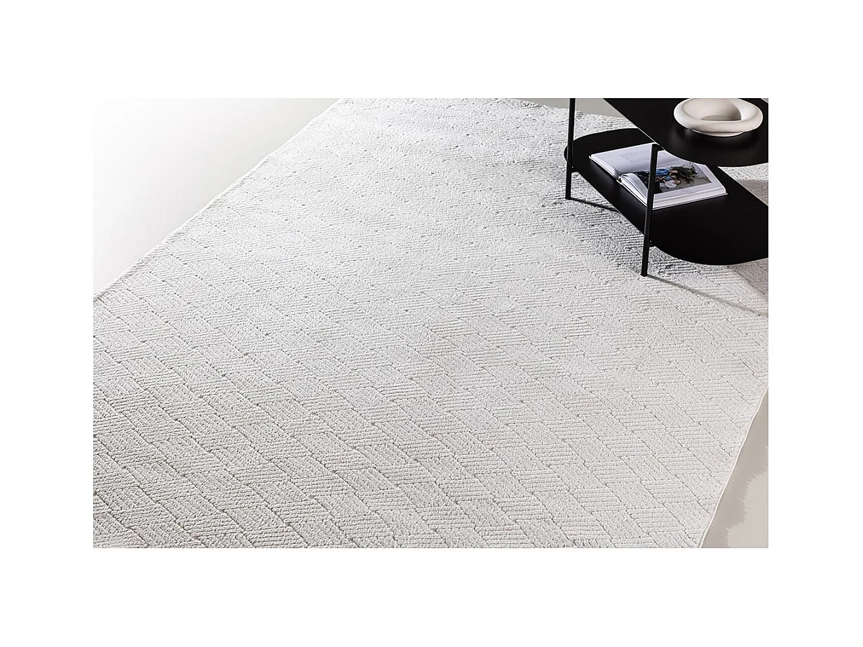 Todd vloerkleed 200x290 cm wit.