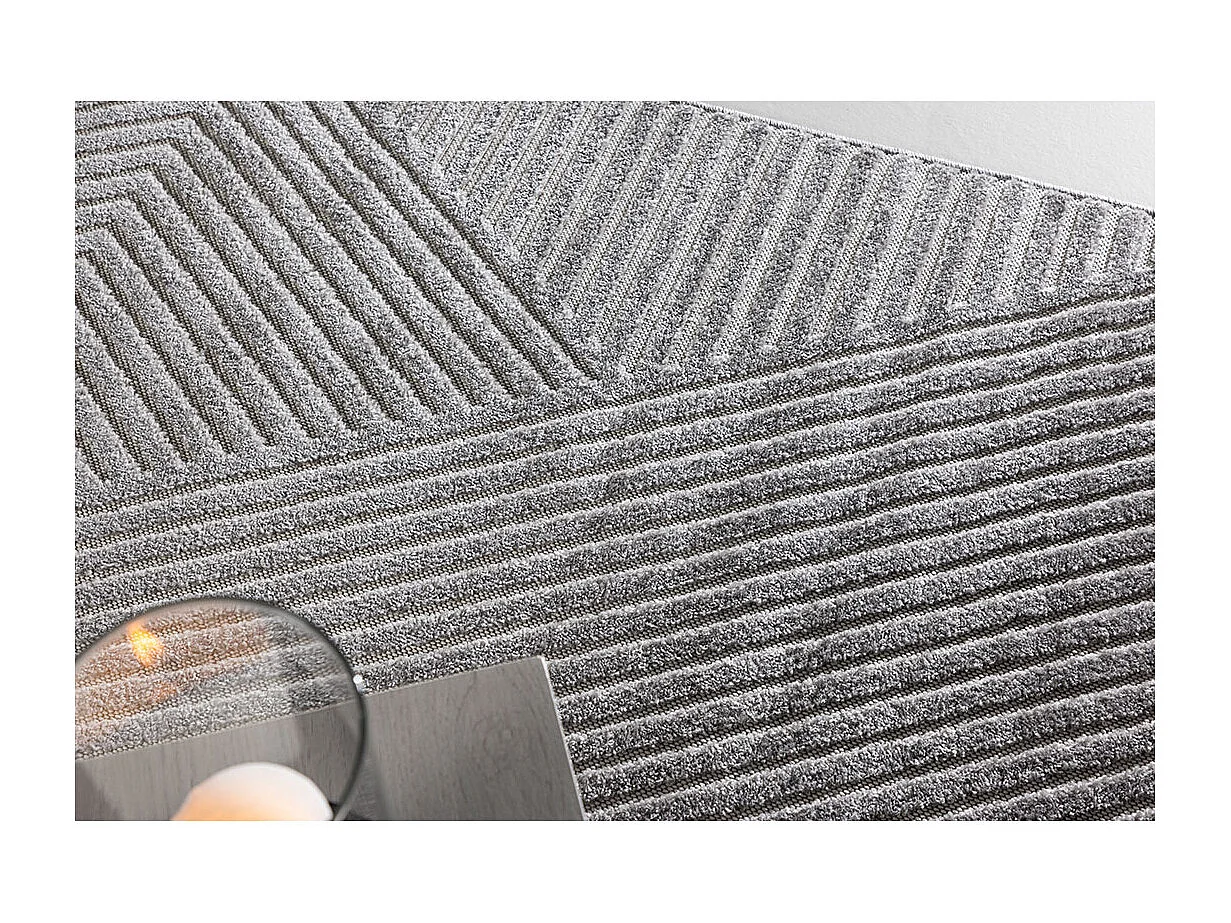 Tapis Déco "Aron Solar" 200x290cm Gris