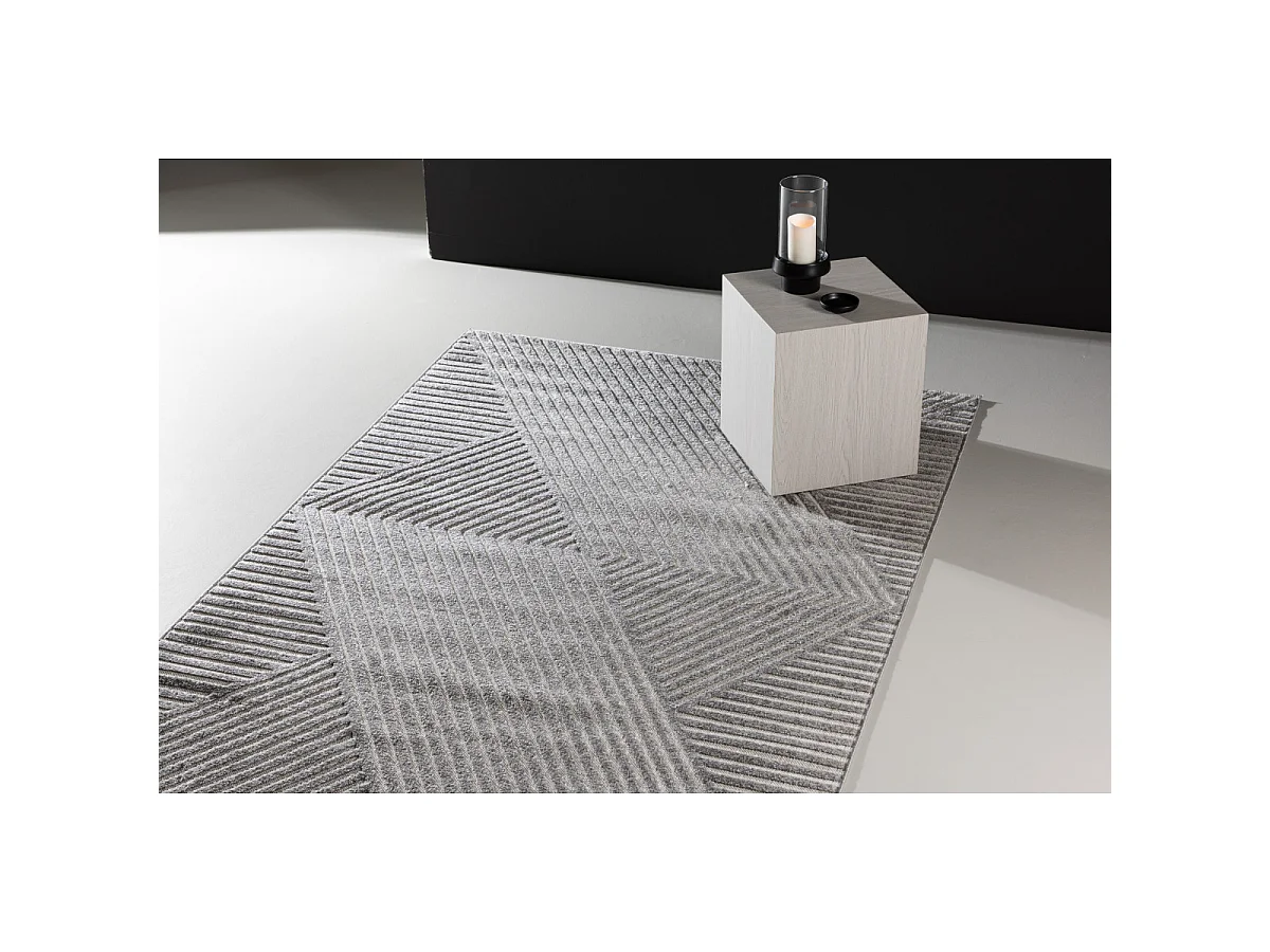 Aron Teppich 200x290 cm grau.