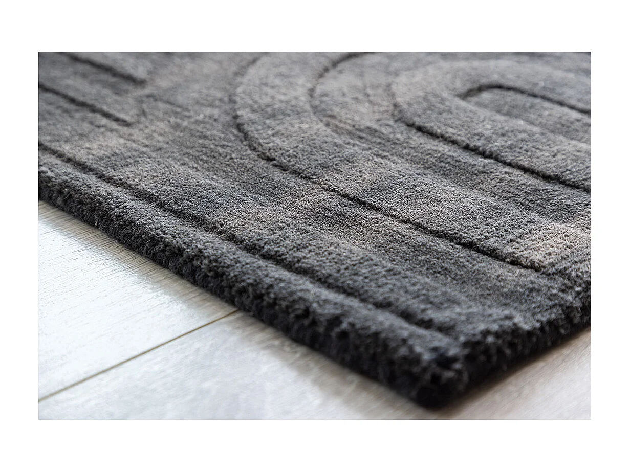 Tapis Déco "Nora" 50x80cm Gris Foncé