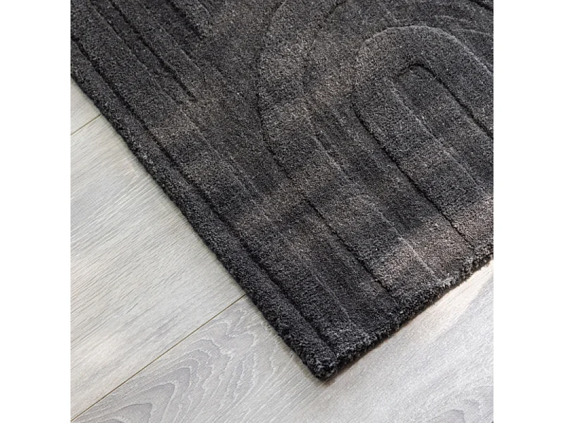 Tapis Déco "Nora" 50x80cm Gris Foncé