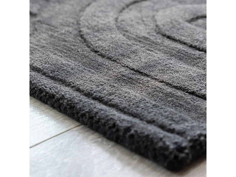 Tapis Déco "Nora" 50x80cm Gris Foncé