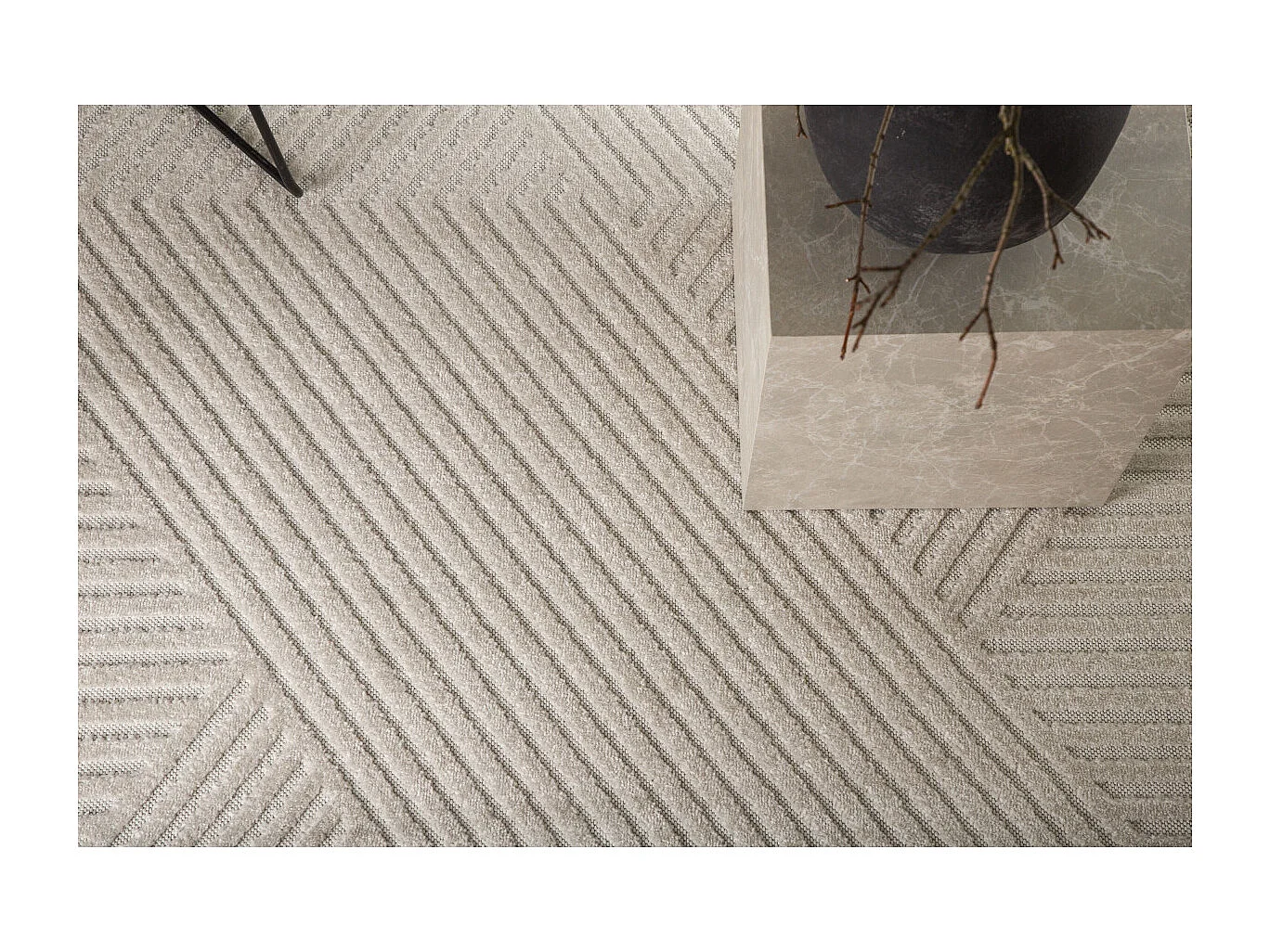 Tapis Déco "Aron Solar" 240x340cm Naturel