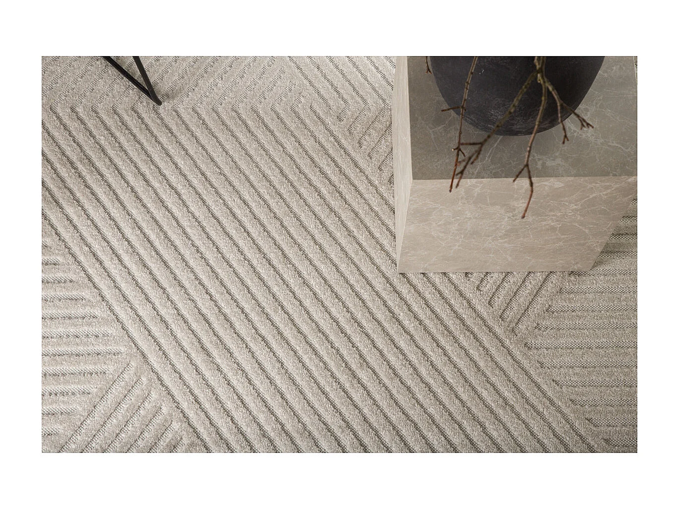 Aron Teppich 160x230 cm weiß.