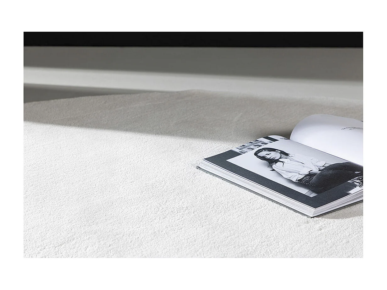 Tapis Déco Rond "Nixie" 200cm Blanc