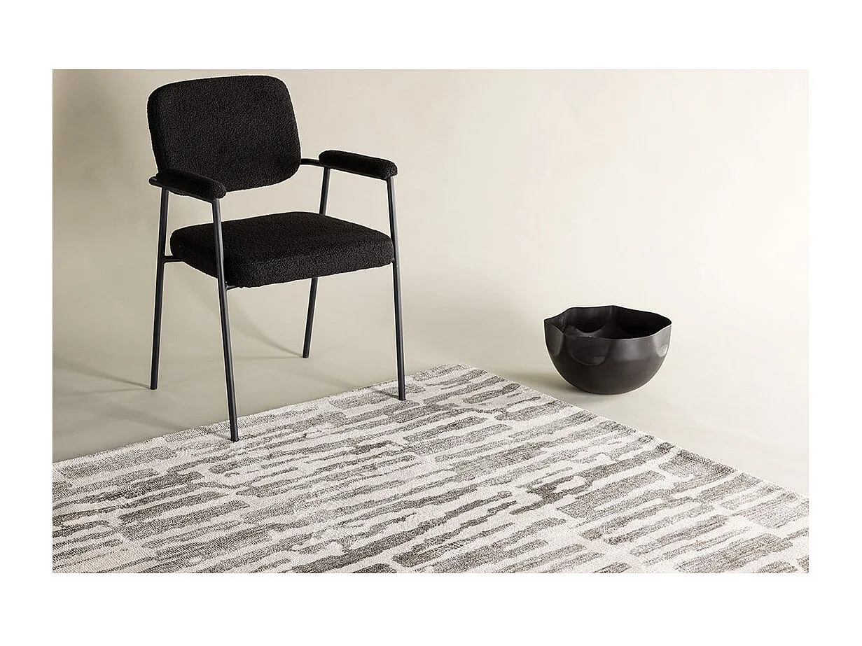 Milos vloerkleed 230x160cm grijs.