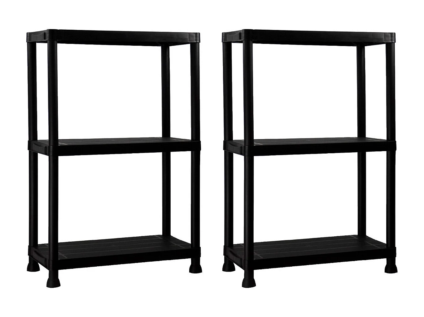 Pack 2 Estanterías de Resina con 3 Baldas 75kg 61x31x91cm Thinia Home