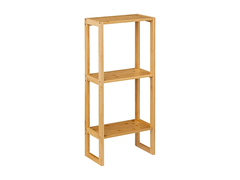 Étagère Modulaire en Bambou avec 3 Niveaux Canoply 84x35x20cm Thinia Home