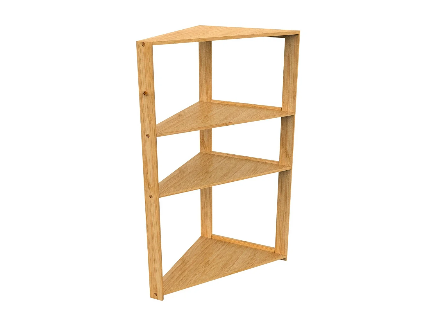 Étagère d'Angle en Bambou avec 3 Niveaux Canoply 80x36.6x33.5cm Thinia Home