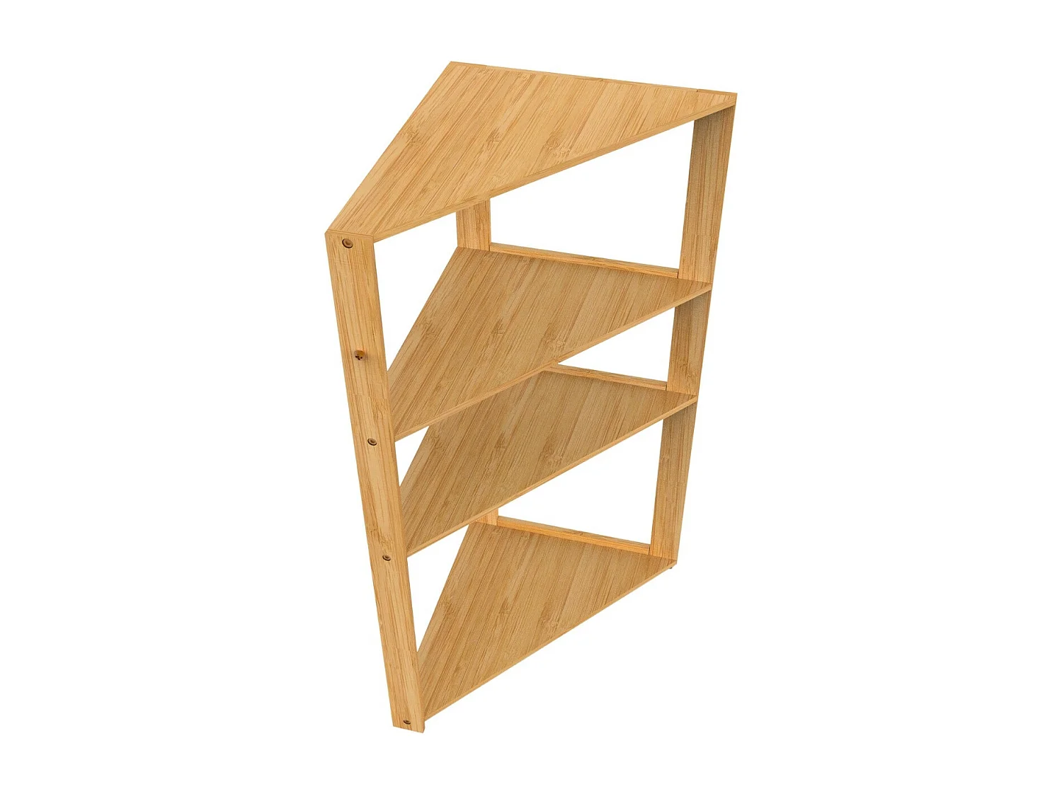 Étagère d'Angle en Bambou avec 3 Niveaux Canoply 80x36.6x33.5cm Thinia Home