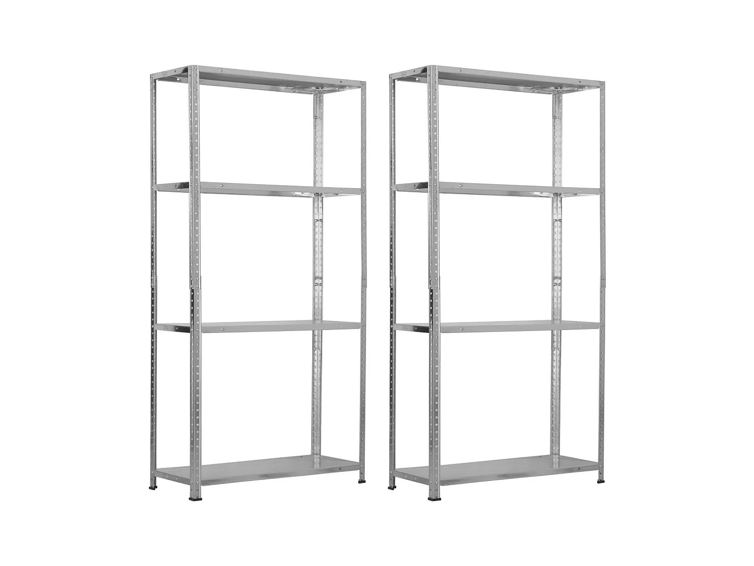 Pack de 2 Étagères Modulaires Métalliques SteelSmart avec 4 Tablettes 160kg 145x30x70cm 7house
