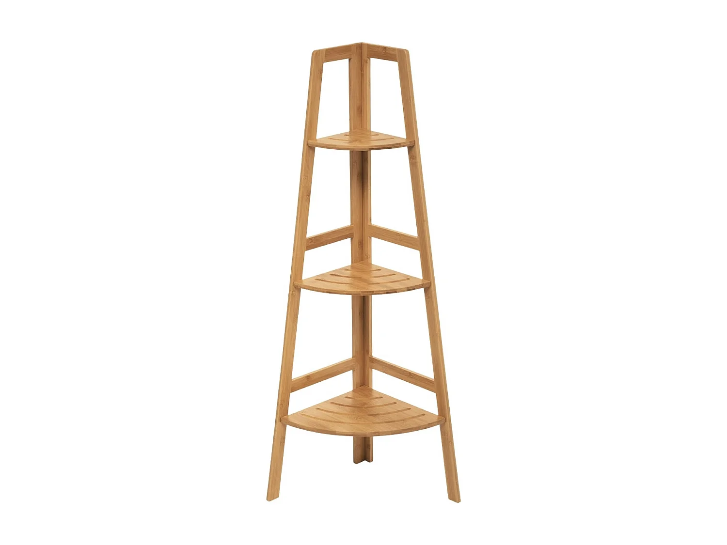 Étagère d'Angle en Bambou avec 3 Niveaux Canoply 103x31.9x31.9cm Thinia Home