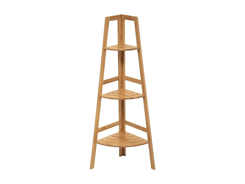 Étagère d'Angle en Bambou avec 3 Niveaux Canoply 103x31.9x31.9cm Thinia Home