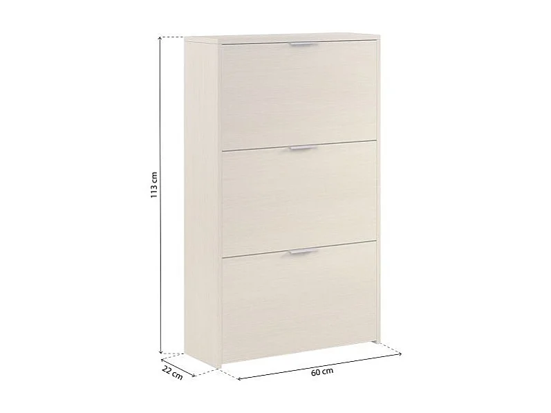 Zapatero Remi de 3 puertas Roble