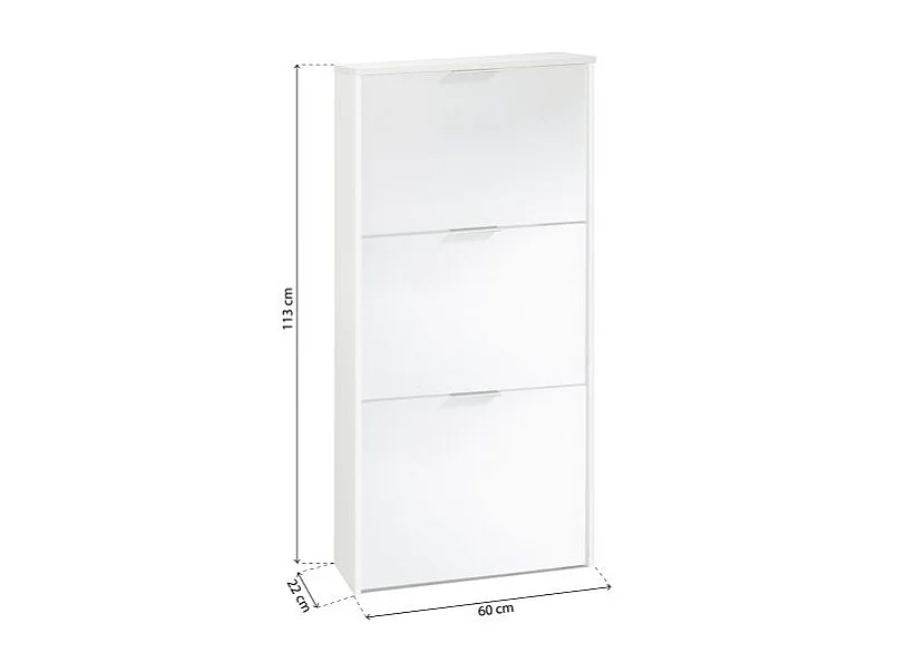 Zapatero Remi de 3 puertas Blanco