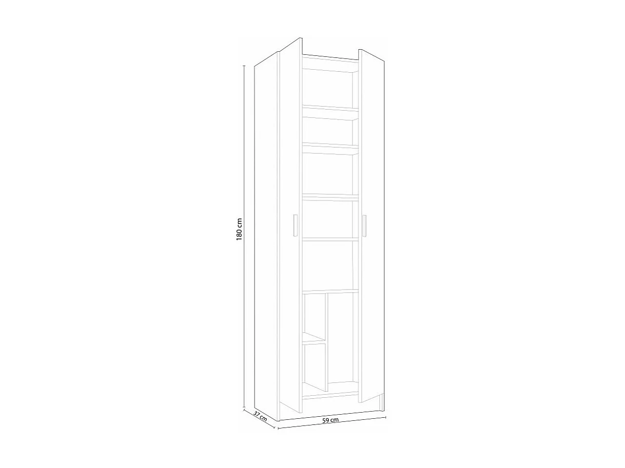 Armario Multi Useful SL 60 2 Puertas Roble Canadian