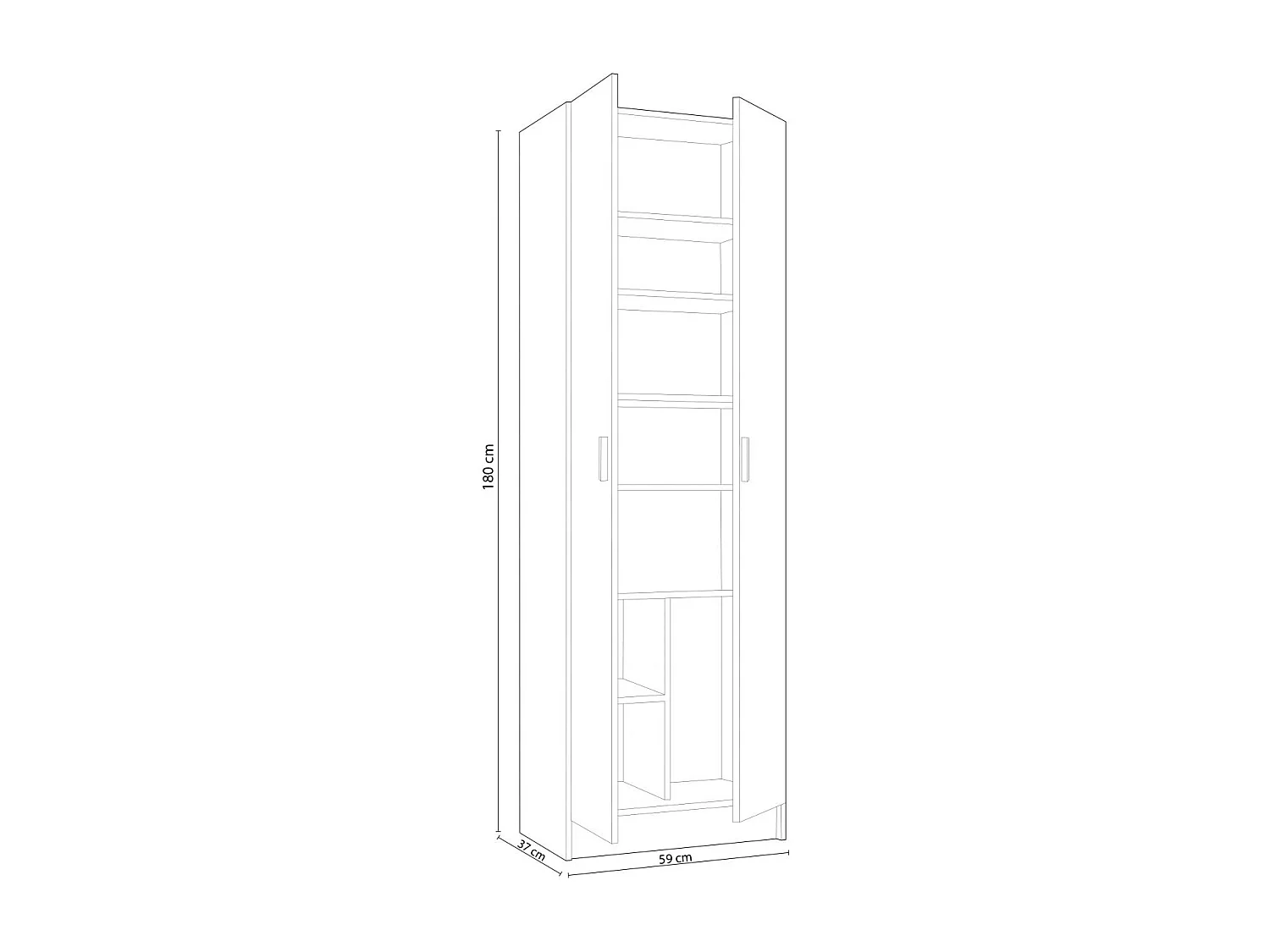 Armario Multi Useful SL 60 2 Puertas Roble Canadian