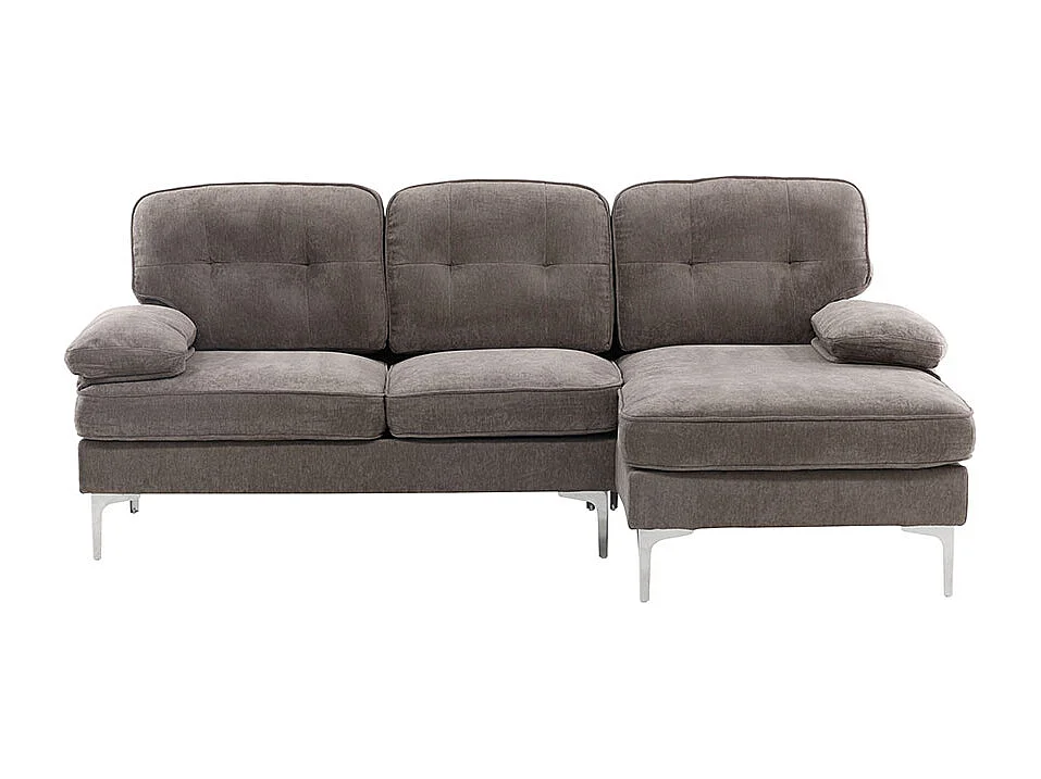 Remis Sofa Chaiselongue Sofa rechtsgerichtet dunkelgrau.
