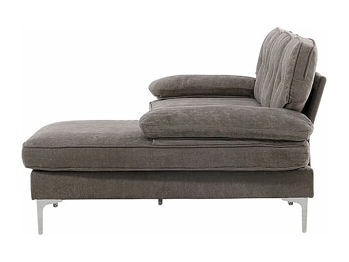 Remis Sofa Chaiselongue Sofa rechtsgerichtet dunkelgrau.