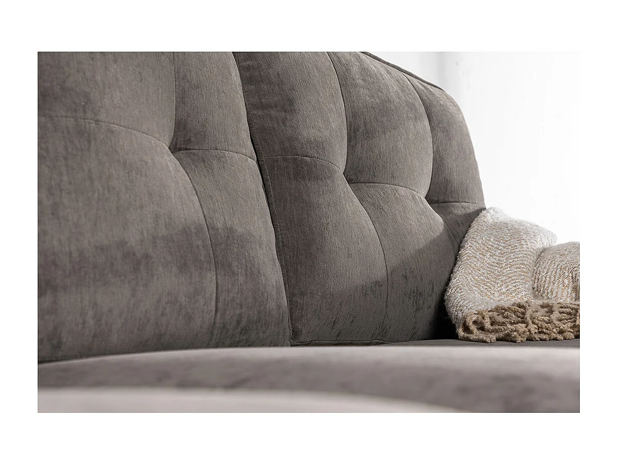 Remis Sofa Chaiselongue Sofa rechtsgerichtet dunkelgrau.