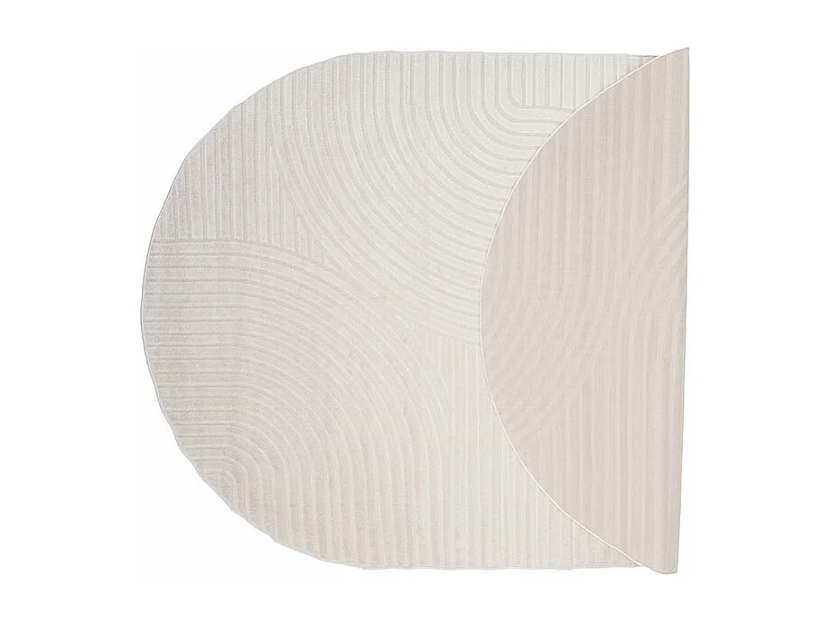 Tapis Déco Ovale "Vince Solar" 240x340cm Blanc