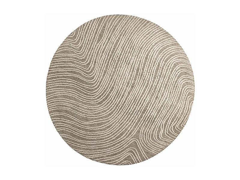 Tapis Déco Rond "Melle" 200cm Beige
