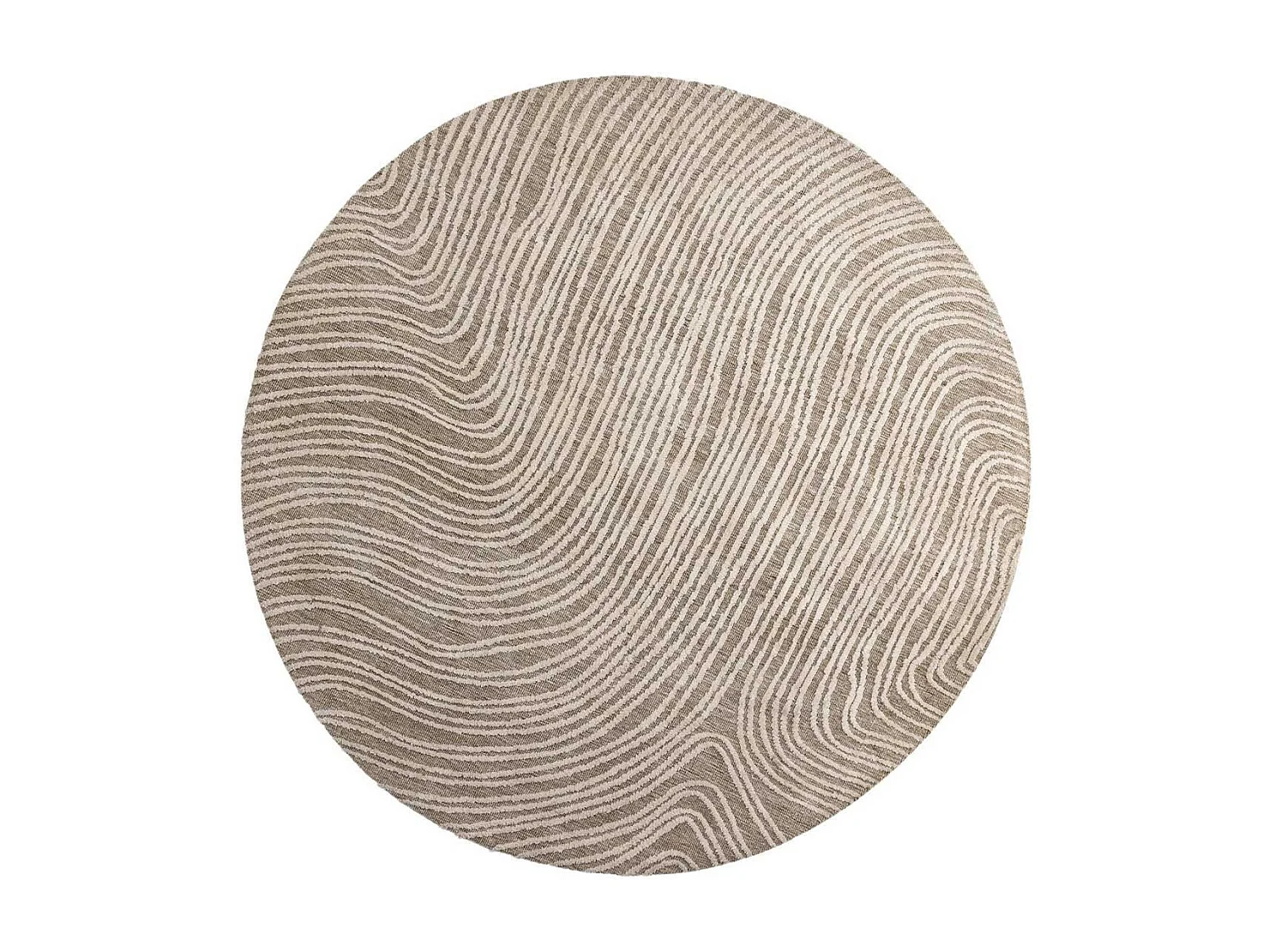 Tapis Déco Rond "Melle" 200cm Beige