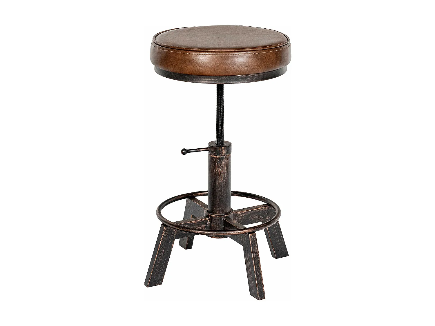 Tabouret - Similicuir - Bronze - Destin