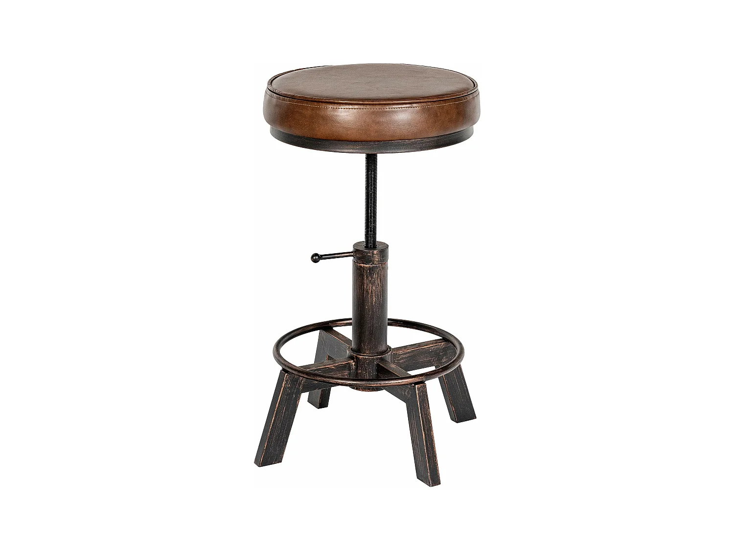 Tabouret - Similicuir - Bronze - Destin
