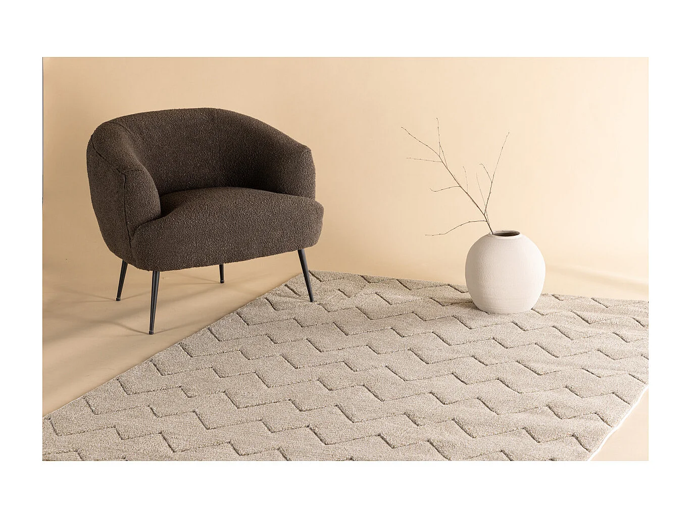 Tapis Déco "Fia" 160x230cm Marron