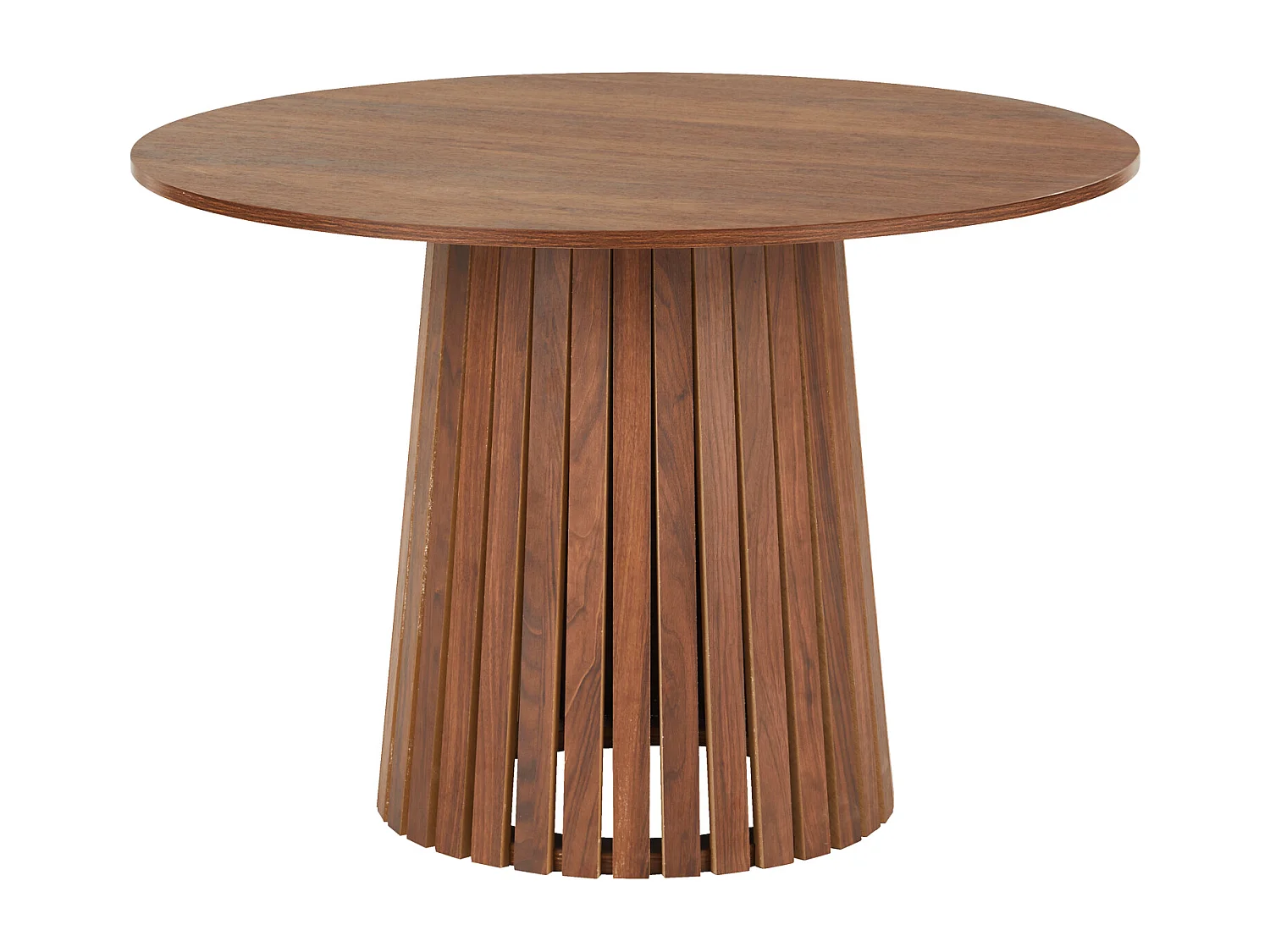 Table à manger ronde 110cm en bois foncé LIV - HAPPY GARDEN