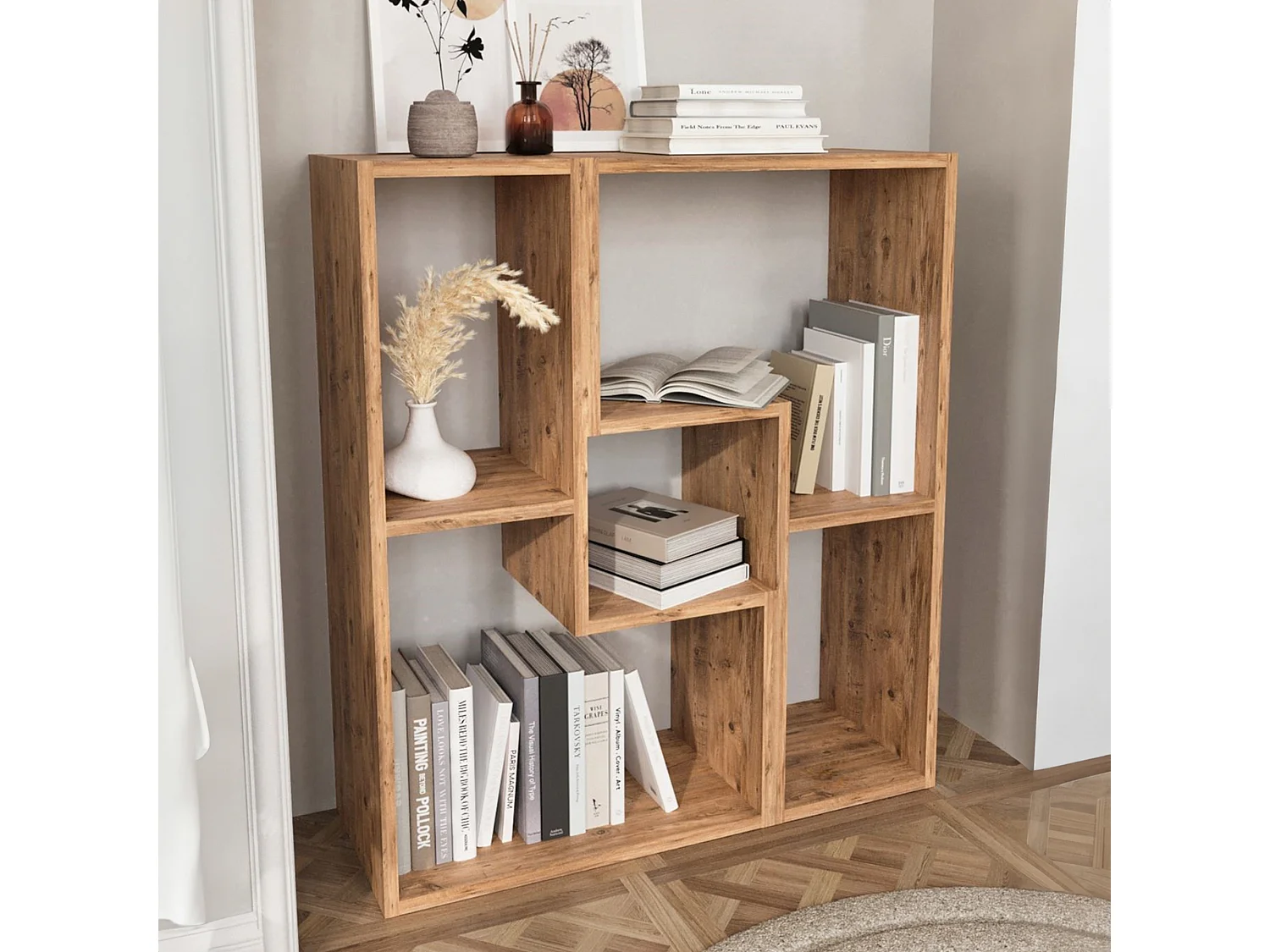 Set de meubles modulaires Hustersurd effet chêne [en.casa]