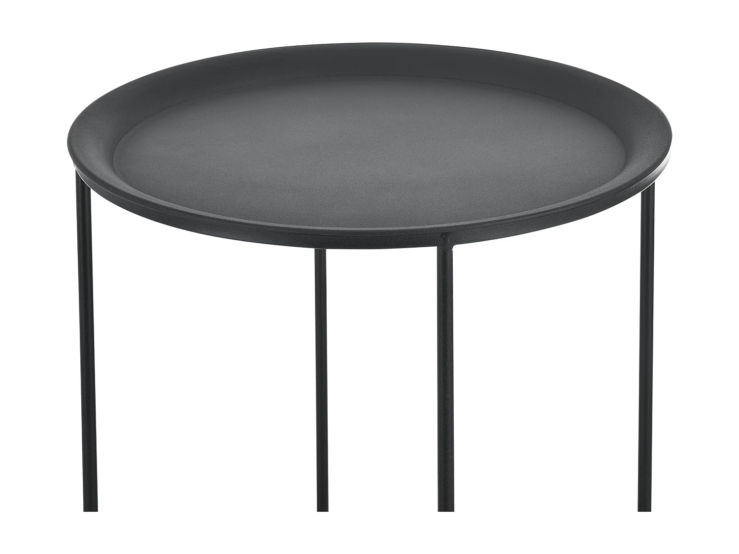 Set de 3 Tables Gigognes Morristown Métal Noir Tailles Différentes [en.casa]